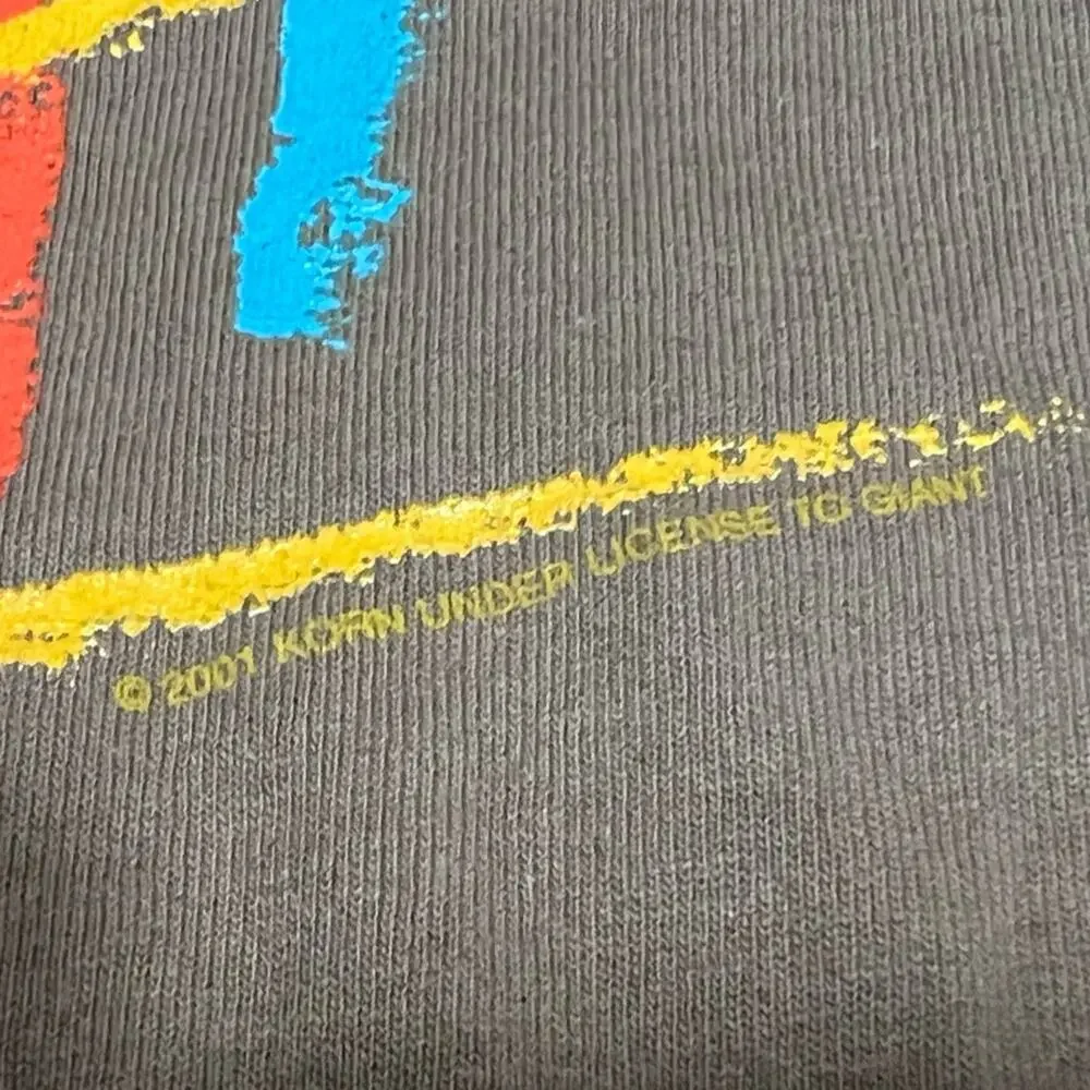 SIGNED Korn RARE Vintage Crayon Shirt 2001 Licensed by Giant Size Large CLEAN